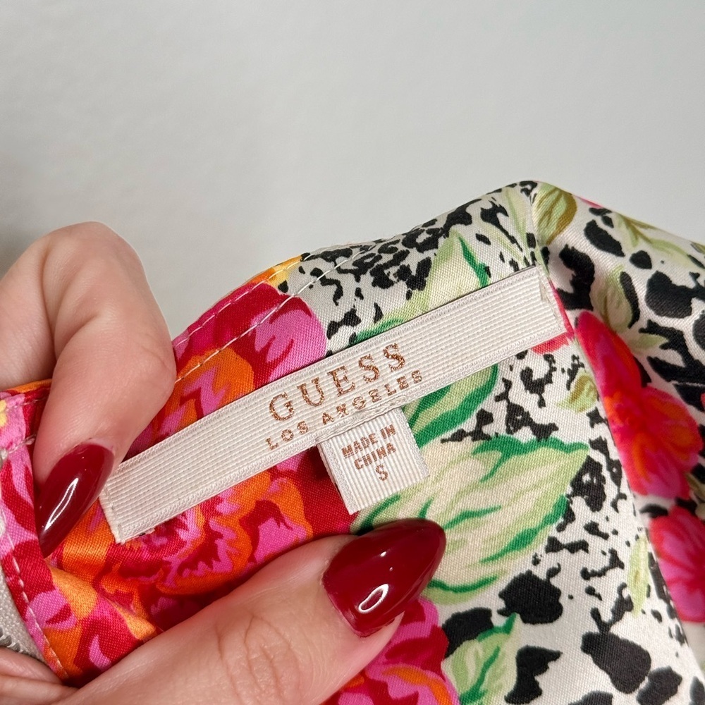 GUESS Floral Top (Sz S) - Picture 4 of 5